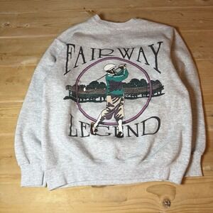 Vintage 90's Golf Sweatshirt Fairway Legend Size M. Tultex Made In USA